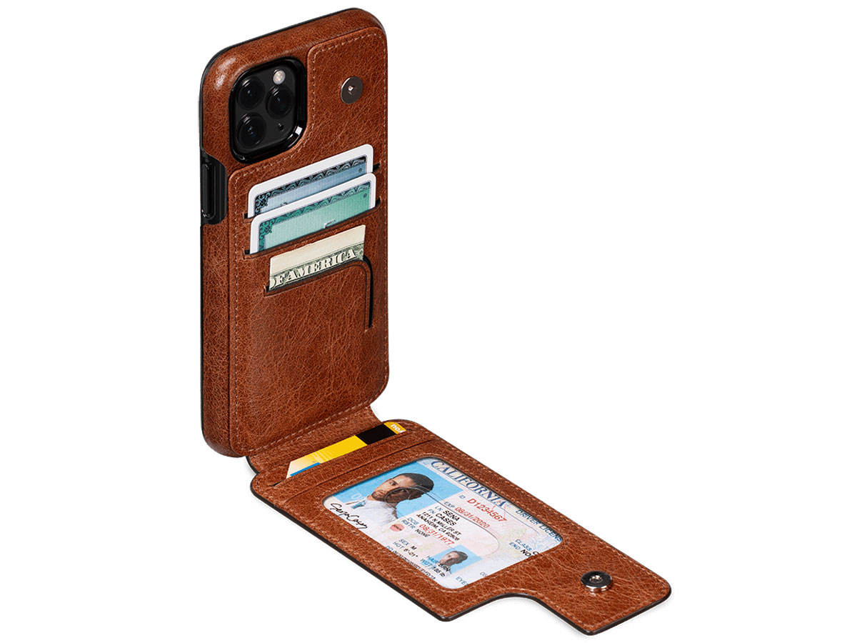 Sena WalletSkin Case Cognac - iPhone 11 Pro Hoesje Leer