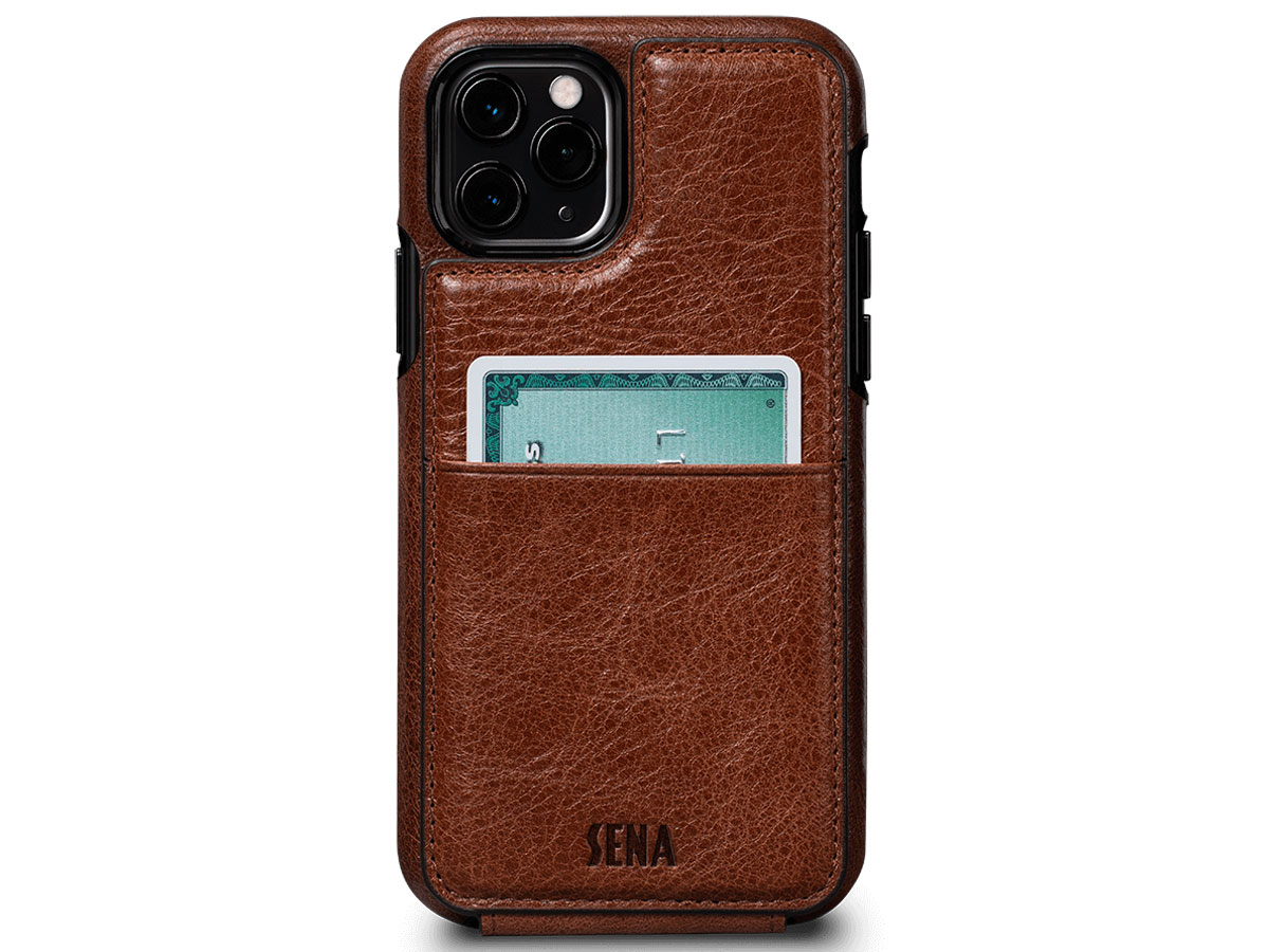 Sena WalletSkin Case Cognac - iPhone 11 Pro Hoesje Leer