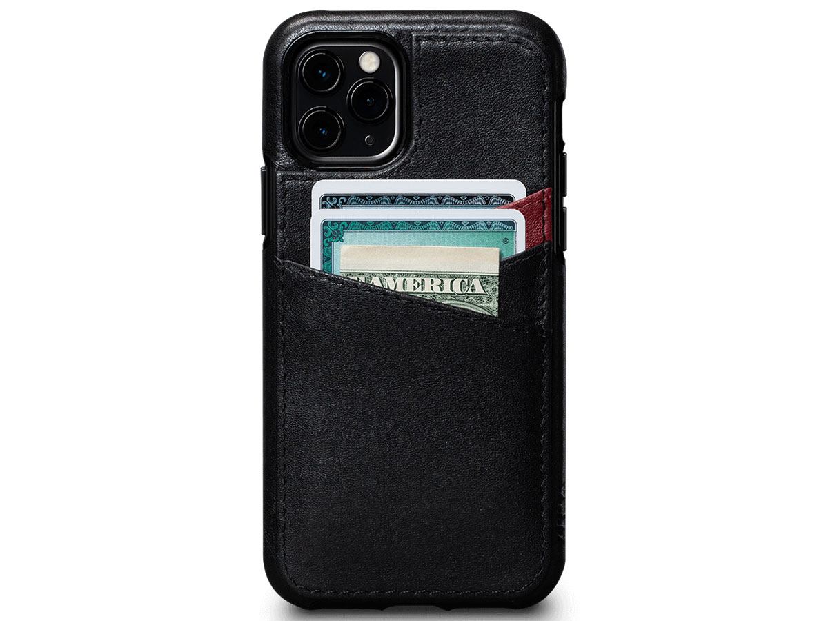 Sena Lugano Wallet Zwart - iPhone 11 Pro Hoesje Leer