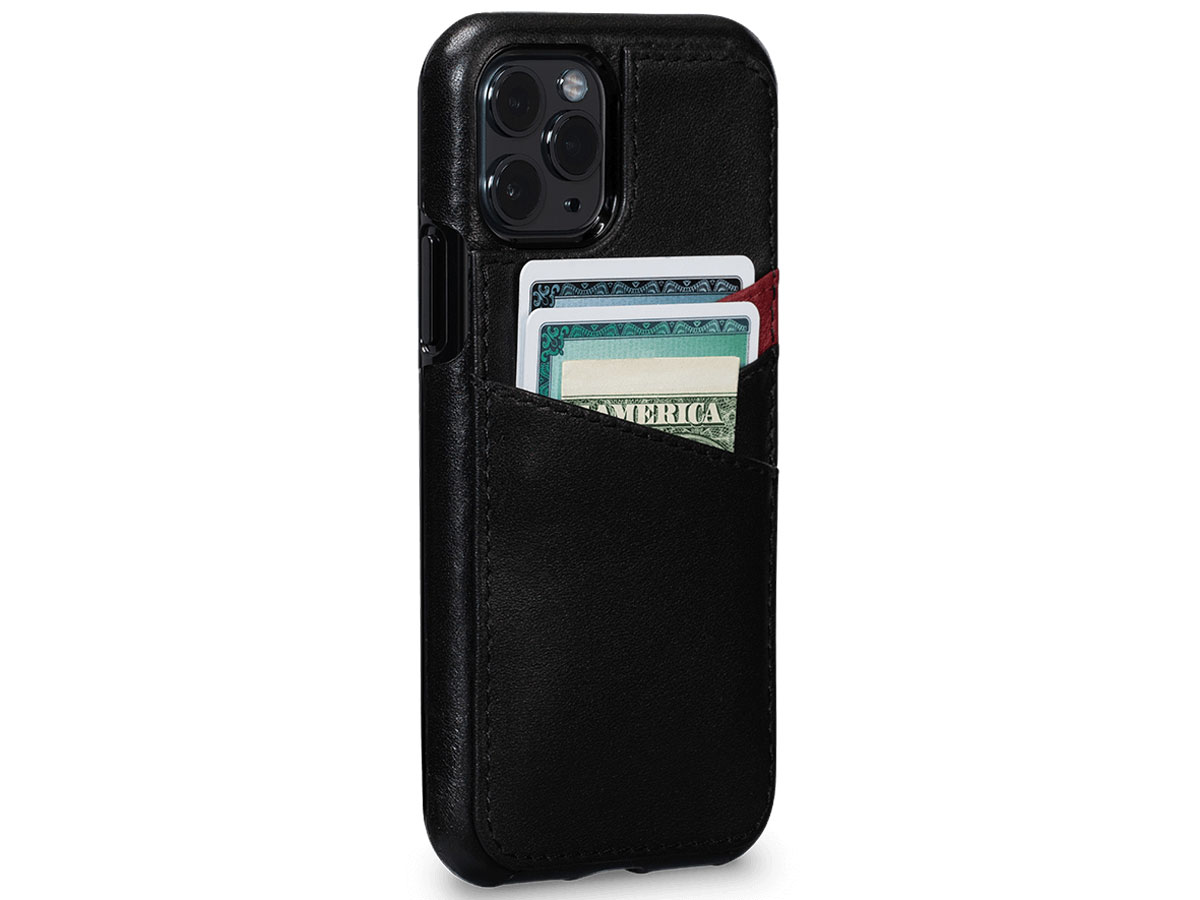 Sena Lugano Wallet Zwart - iPhone 11 Pro Hoesje Leer