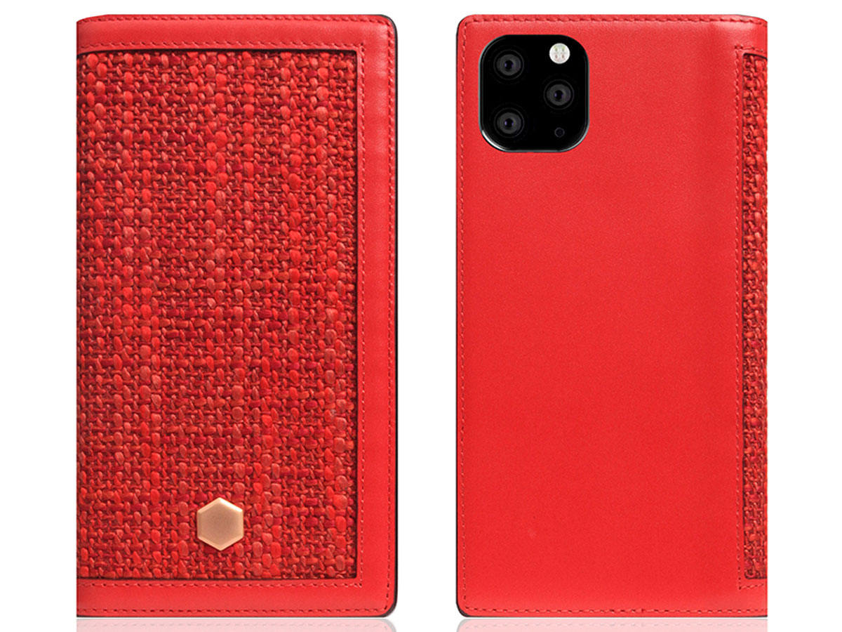 SLG Design D5 CSL Rood Leer - iPhone 11 Pro hoesje