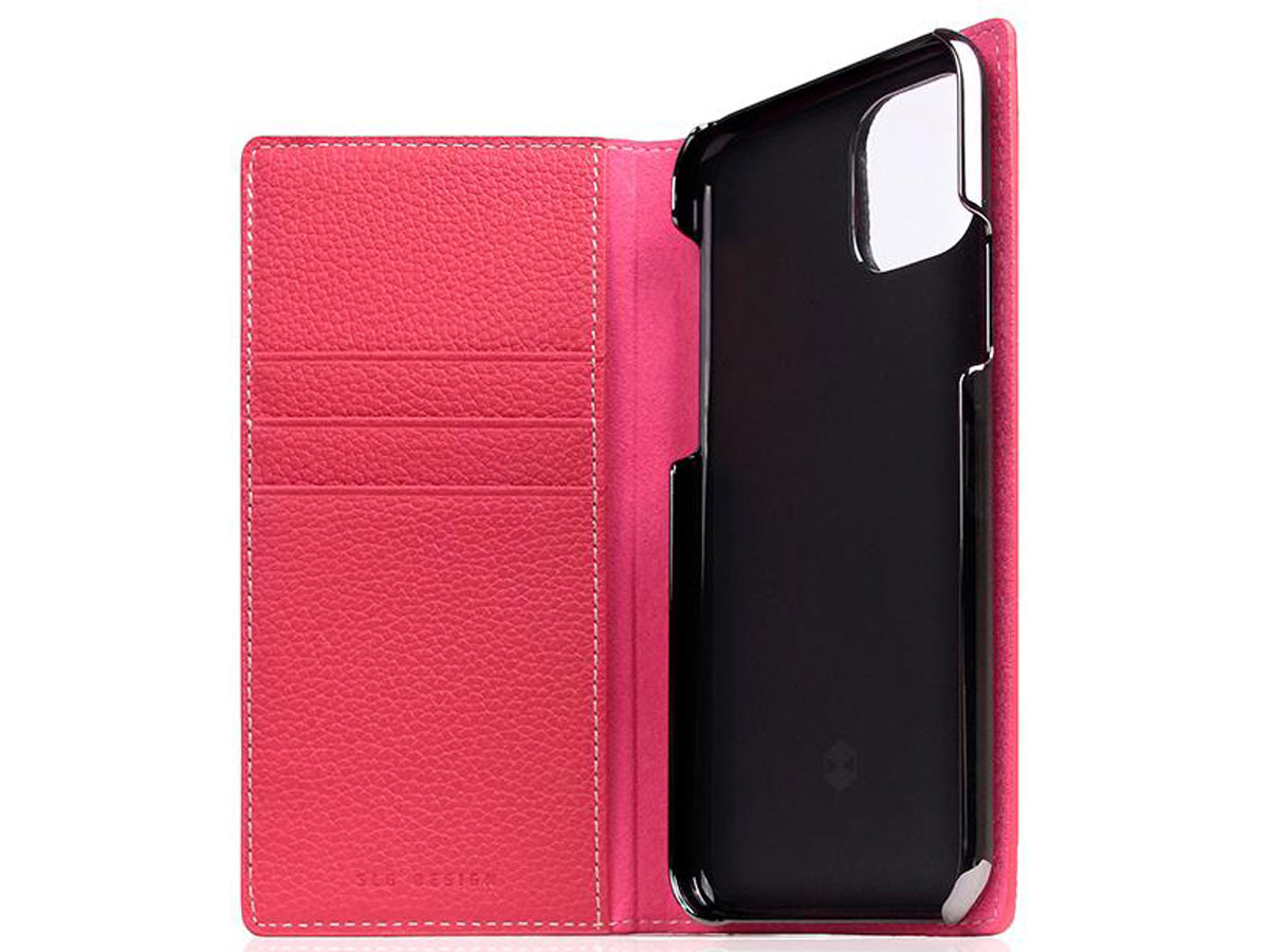 SLG Design D8 Folio Leer Pink Rose - iPhone 11 Pro hoesje
