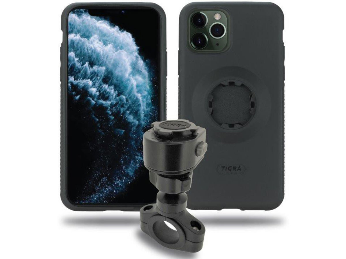 Tigra Fitclic MountCase Motorhouder voor iPhone 11 Pro met Rain Guard