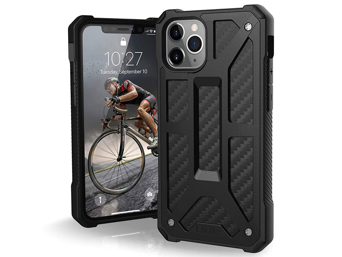 Urban Armor Gear Monarch Carbon - iPhone 11 Pro hoesje