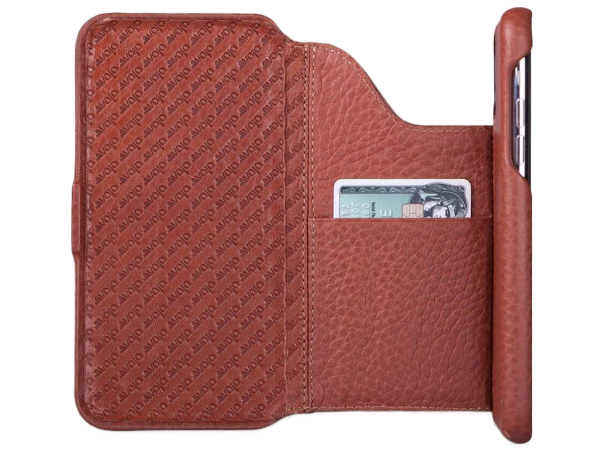 Vaja Folio Stand Cognac - iPhone 11 Pro Hoesje Leer