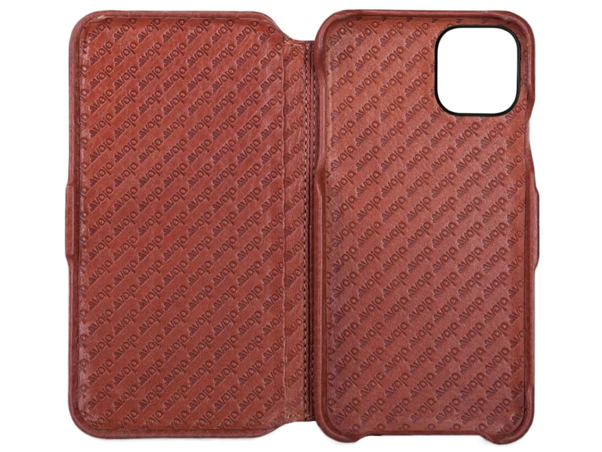 Vaja Folio Stand Cognac - iPhone 11 Pro Hoesje Leer