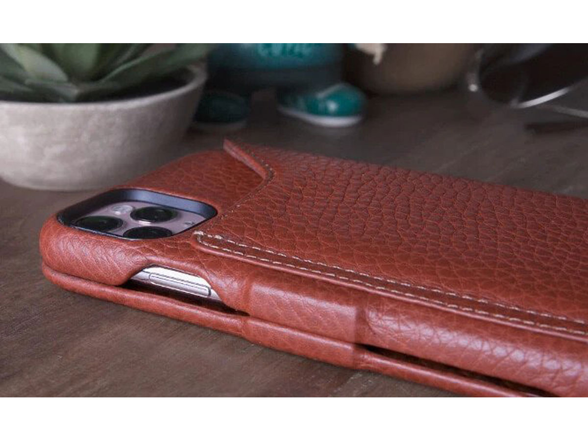 Vaja Folio Stand Cognac - iPhone 11 Pro Hoesje Leer