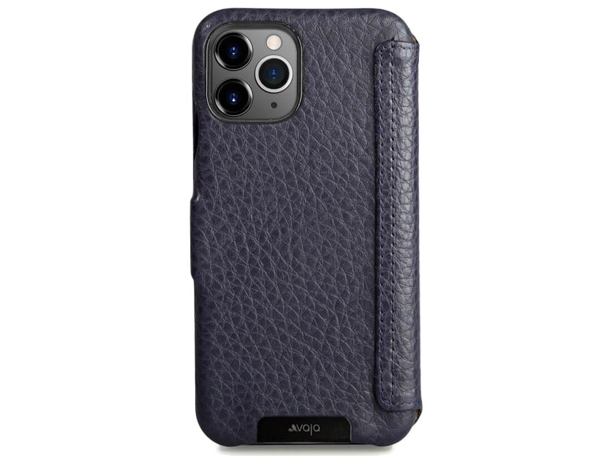 Vaja Folio Case Donkerblauw - iPhone 11 Pro Hoesje Leer