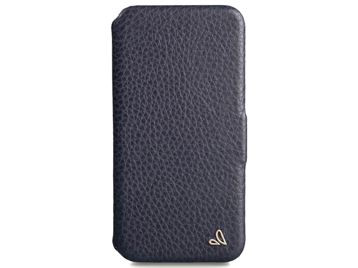 Vaja Folio Case Donkerblauw - iPhone 11 Pro Hoesje Leer