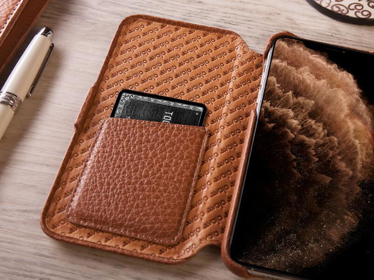 Vaja Folio Case Zwart - iPhone 11 Pro Hoesje Leer