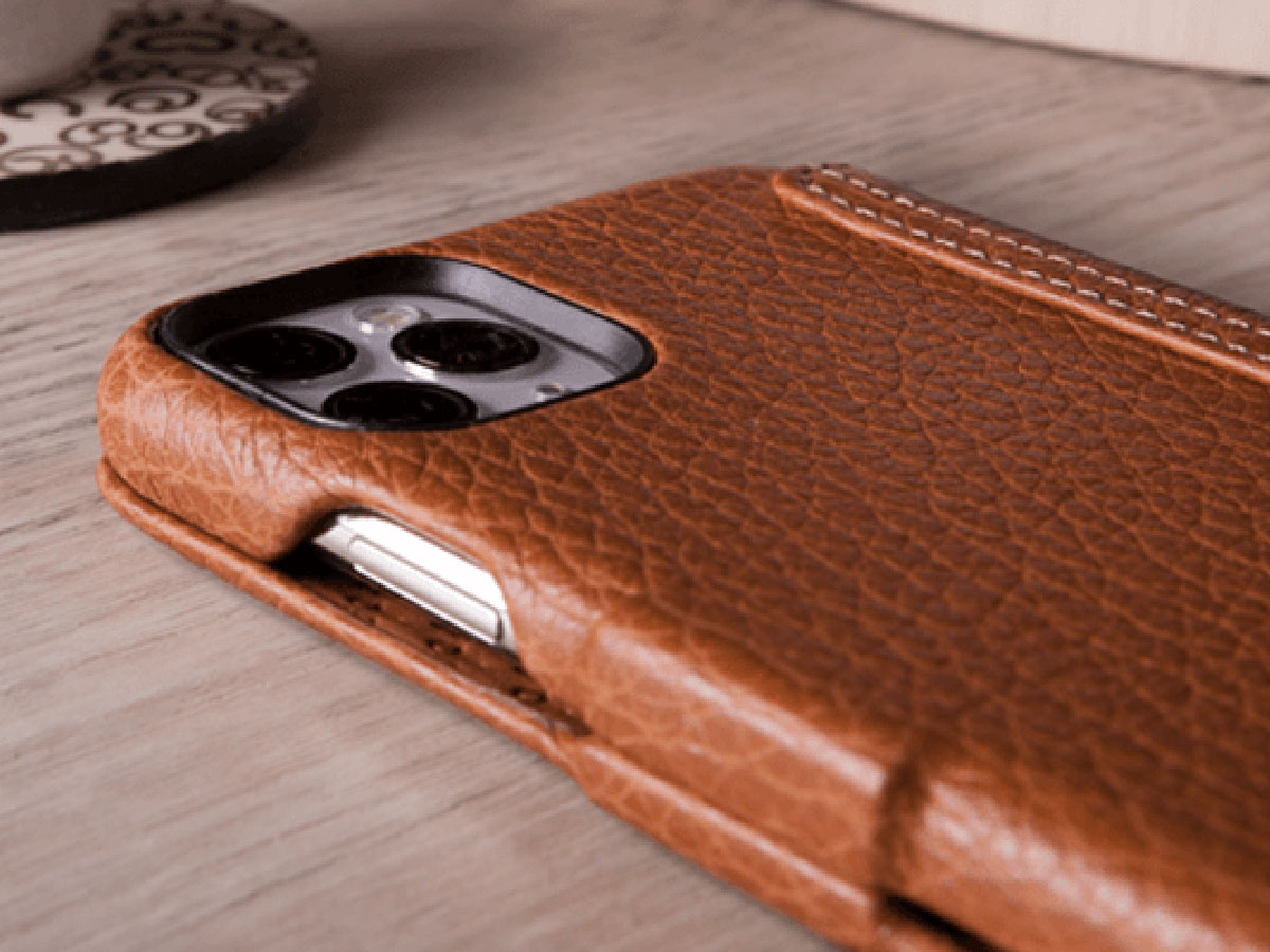 Vaja Folio Case Cognac - iPhone 11 Pro Hoesje Leer