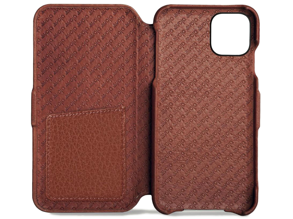 Vaja Folio Case Cognac - iPhone 11 Pro Hoesje Leer