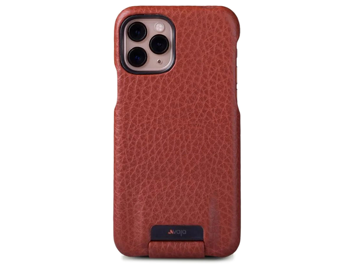 Vaja Top Leather Flipcase Cognac - iPhone 11 Pro Hoesje Leer