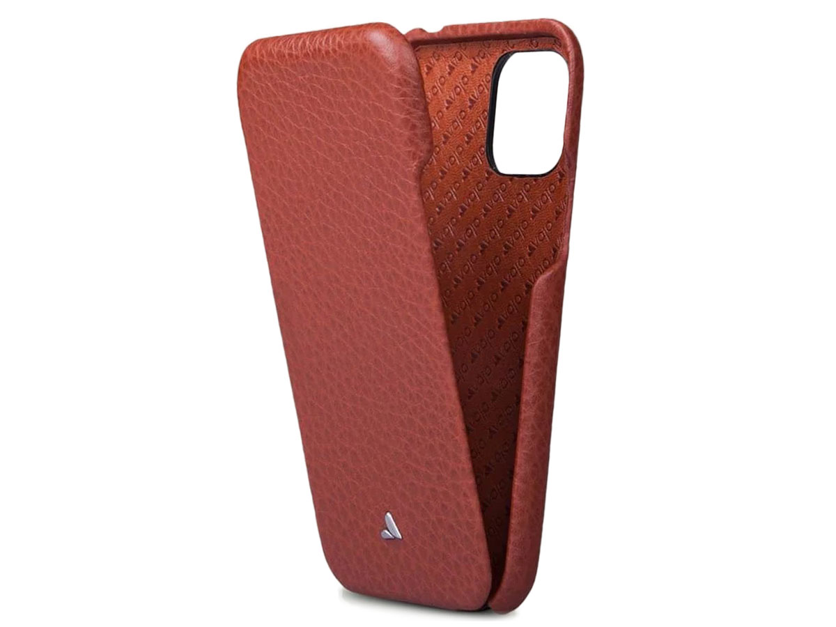 Vaja Top Leather Flipcase Cognac - iPhone 11 Pro Hoesje Leer