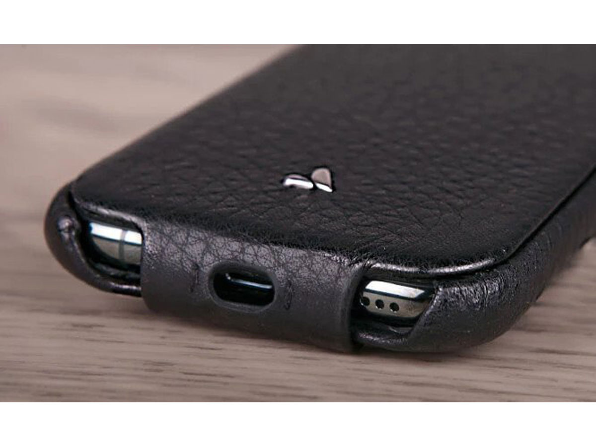 Vaja Top Leather Flipcase Zwart - iPhone 11 Pro Hoesje Leer