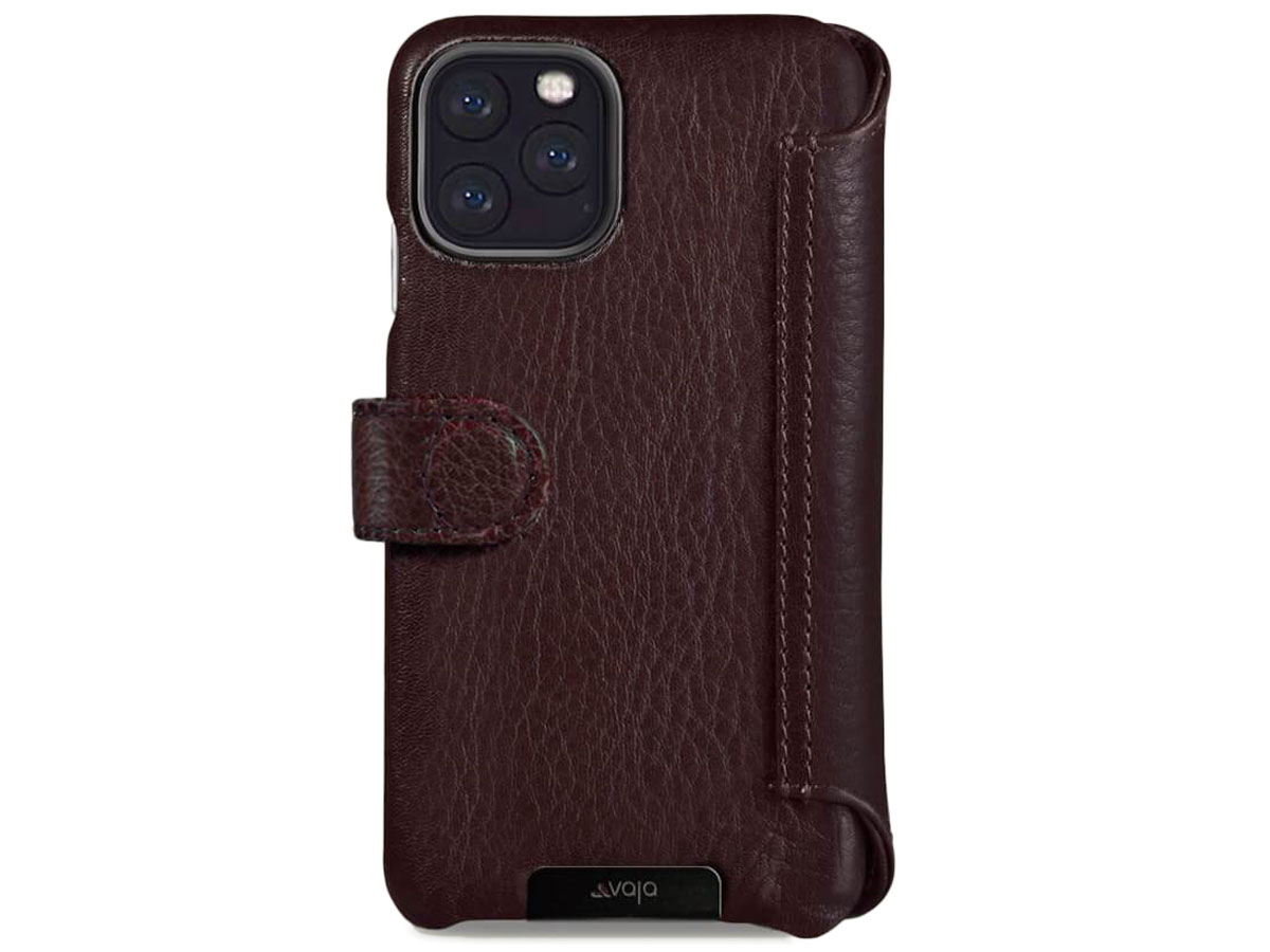 Vaja Wallet Agenda Case Donkerbruin - iPhone 11 Pro Hoesje Leer