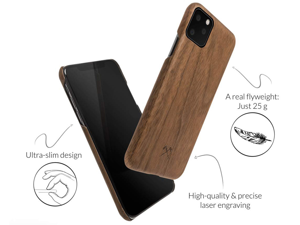 Woodcessories EcoCase Slim Walnut - iPhone 11 Pro hoesje