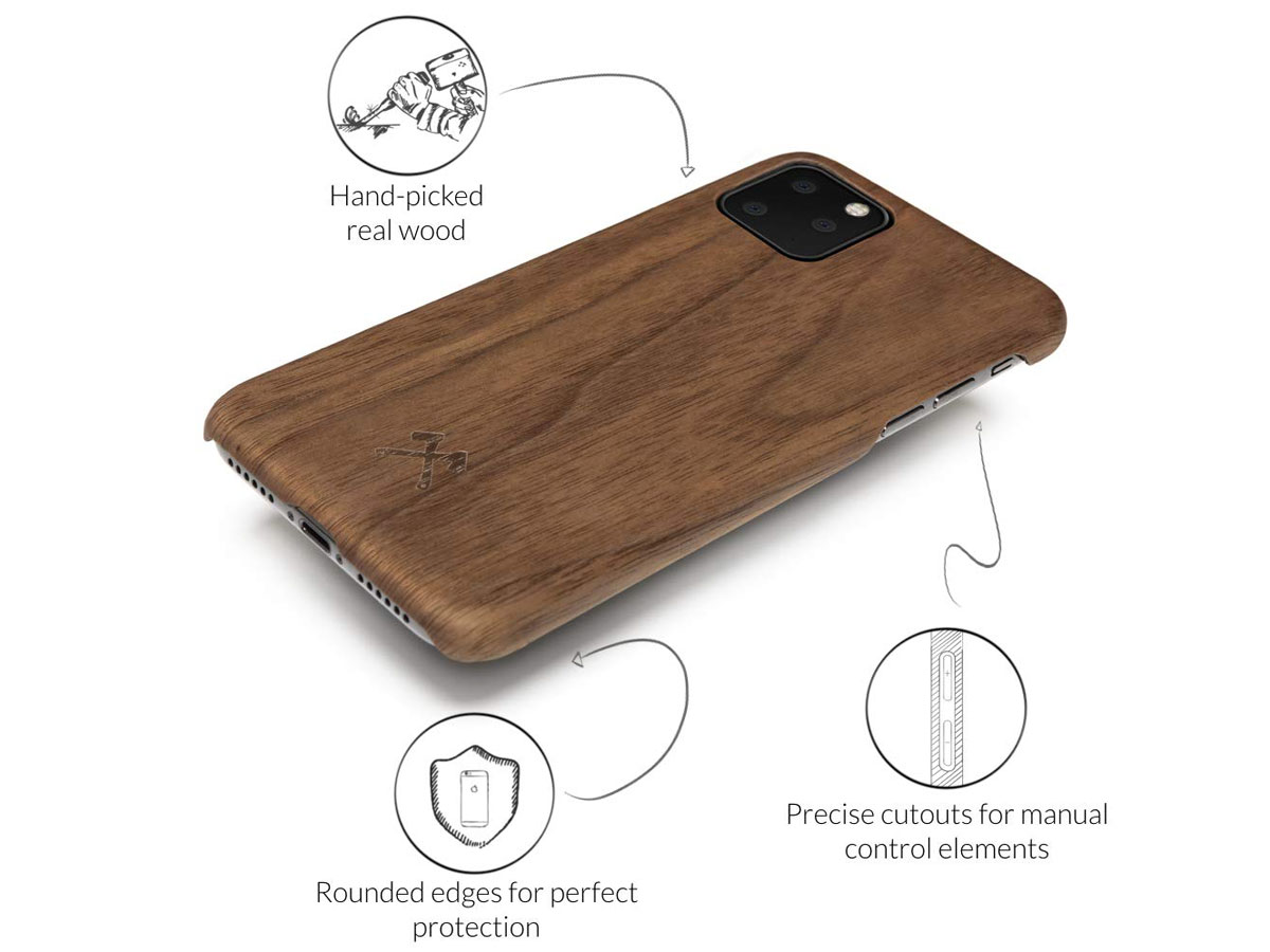 Woodcessories EcoCase Slim Walnut - iPhone 11 Pro hoesje