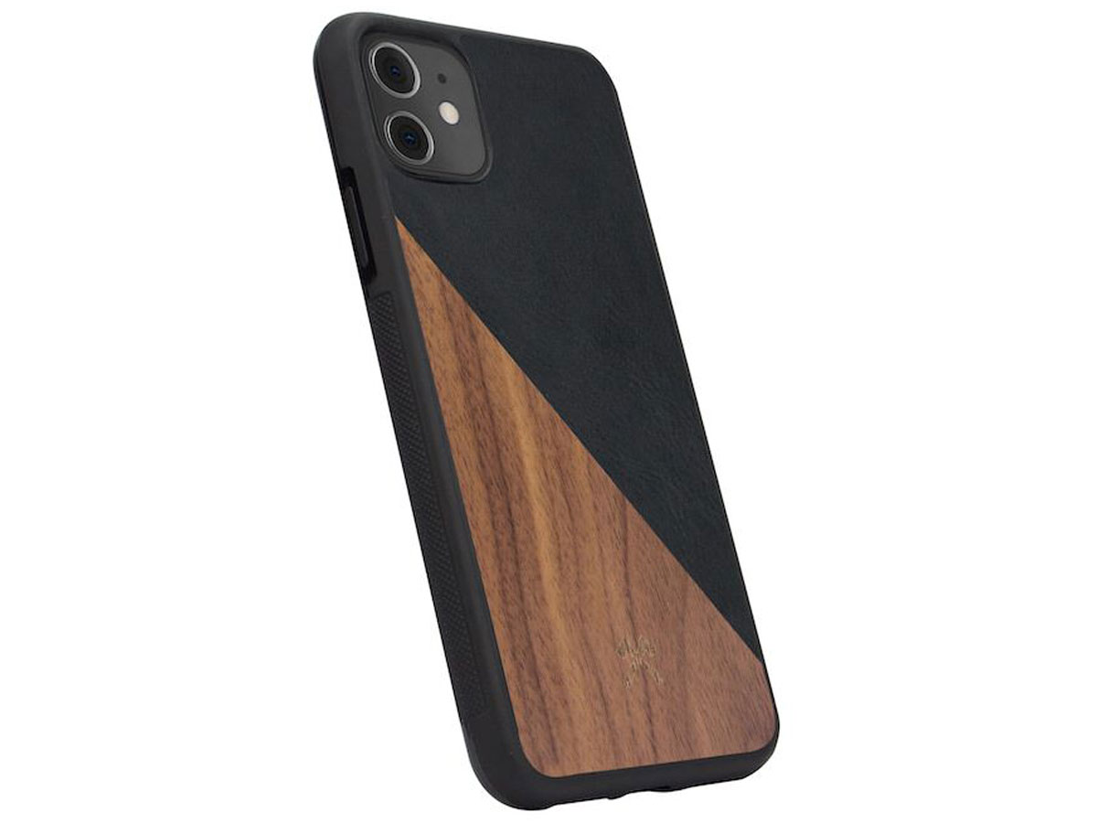 Woodcessories EcoSplit Zwart - Houten iPhone 11 Pro hoesje