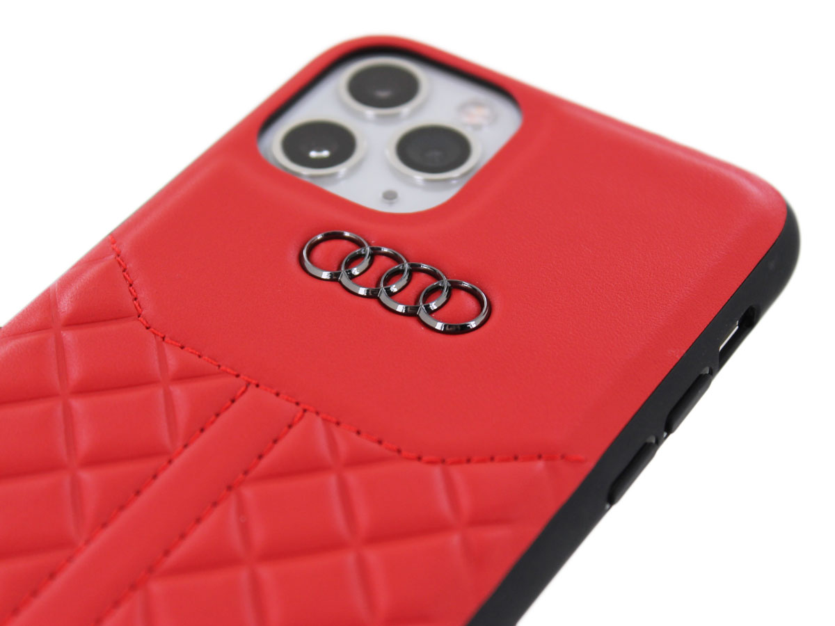 Audi Q8 Series Case Rood Leer - iPhone 11 Pro Max hoesje