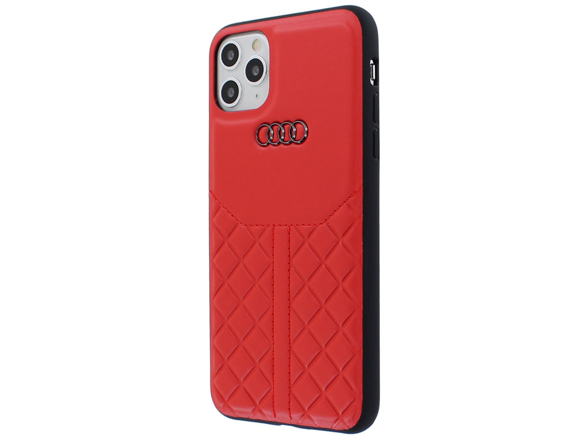 Audi Q8 Series Case Rood Leer - iPhone 11 Pro Max hoesje