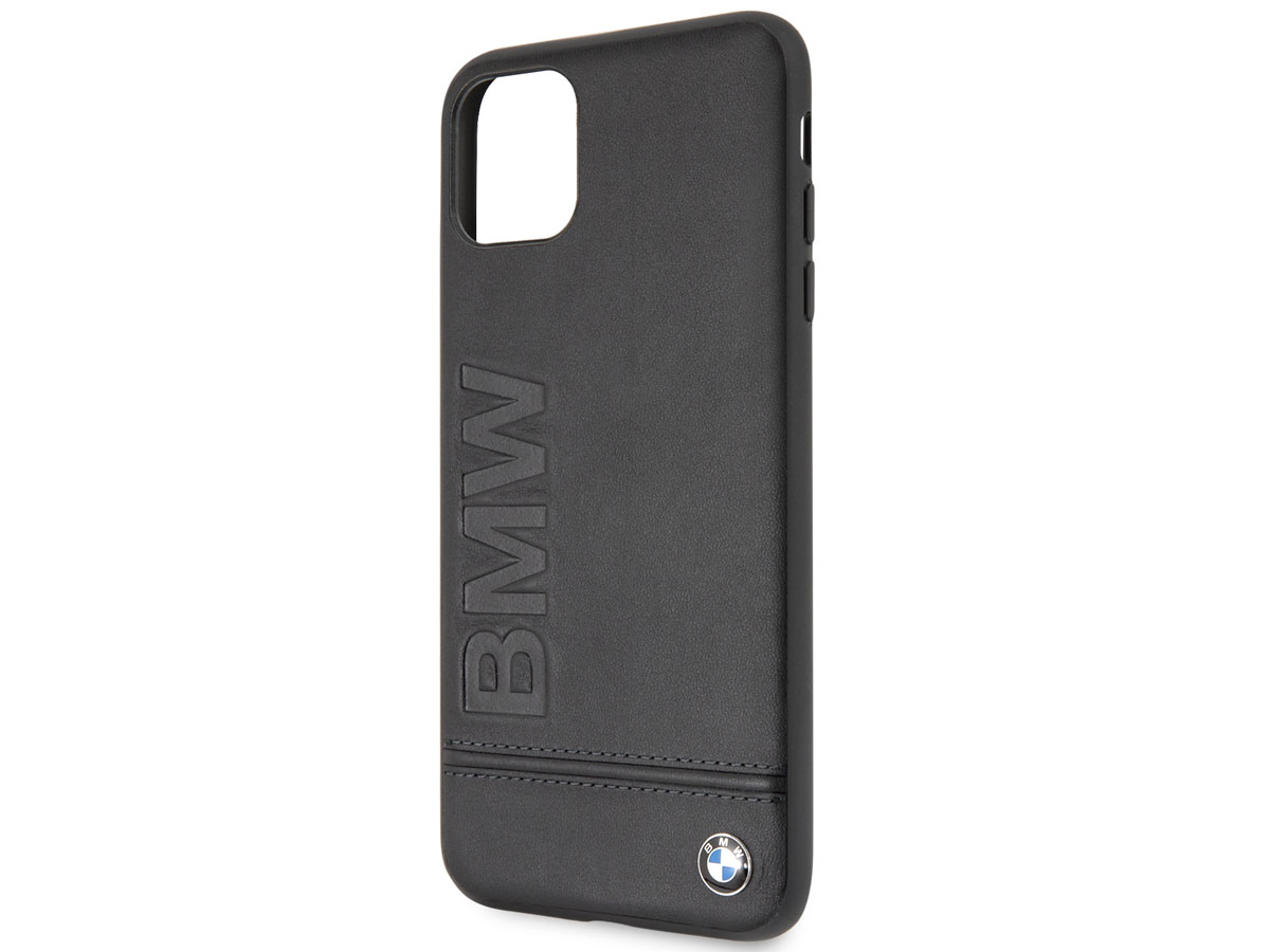 BMW Signature Case Zwart Leer - iPhone 11 Pro Max hoesje