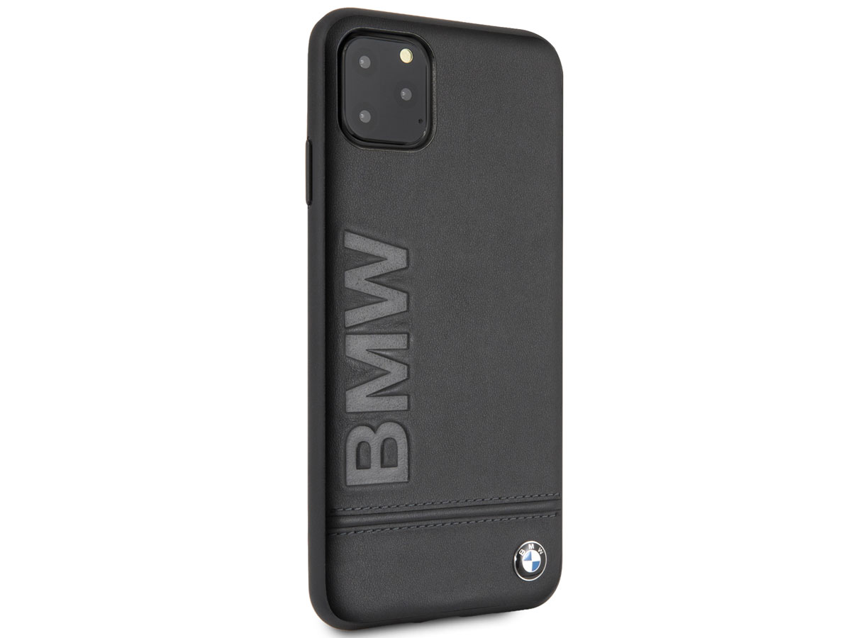 BMW Signature Case Zwart Leer - iPhone 11 Pro Max hoesje