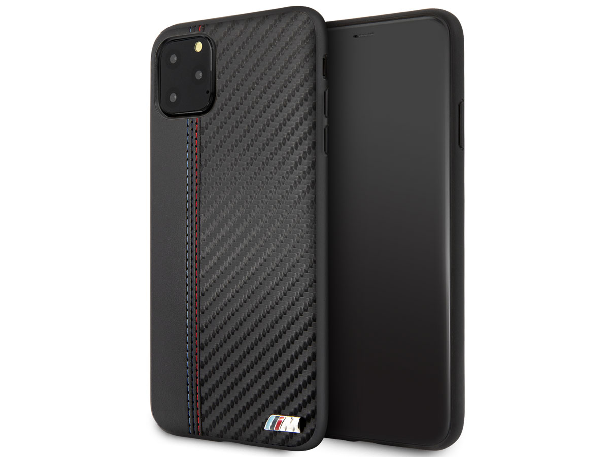 BMW M Sport Stitched Case Zwart - iPhone 11 Pro Max hoesje