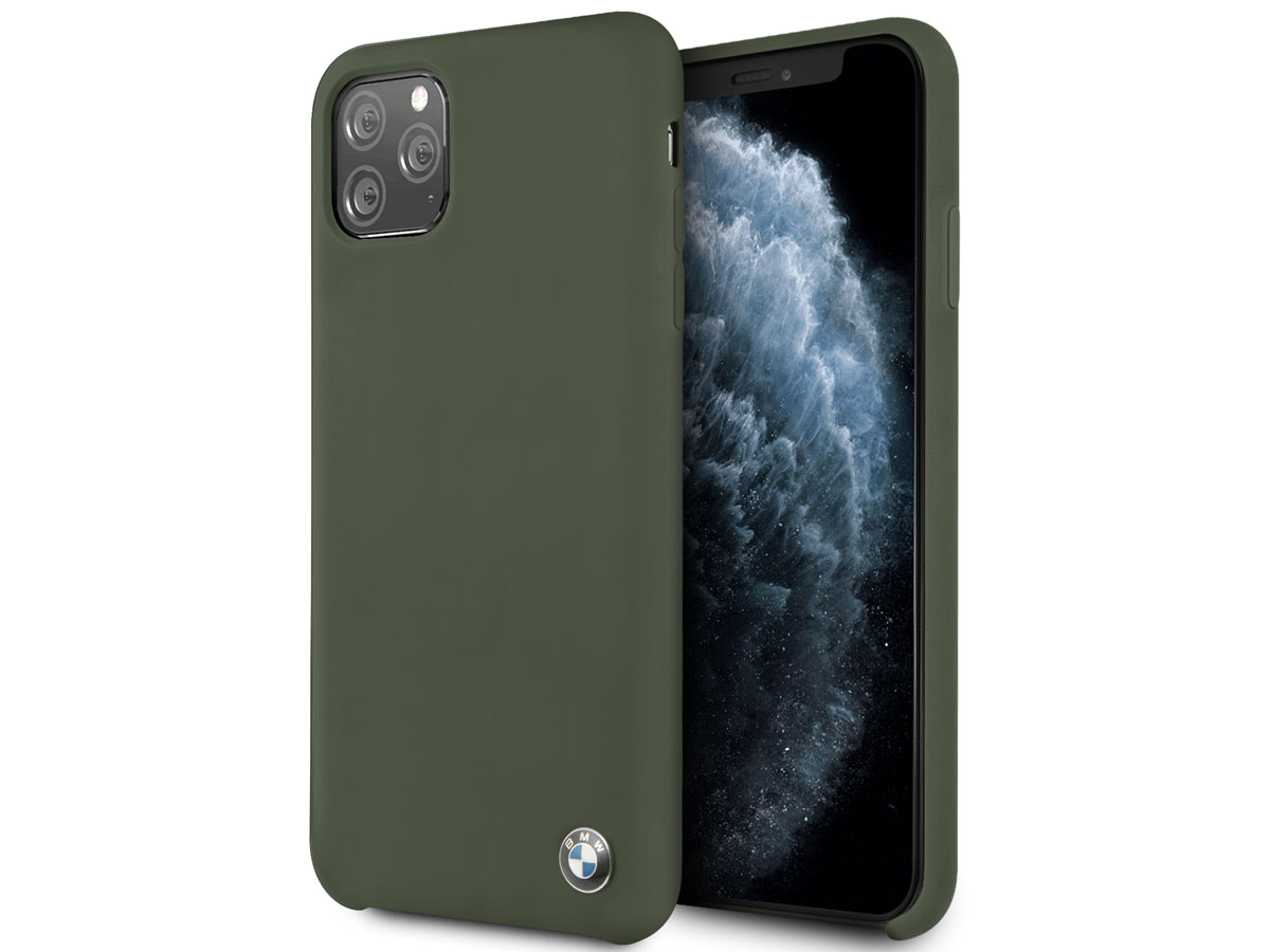 BMW Signature Silicone Case Groen - iPhone 11 Pro Max Hoesje