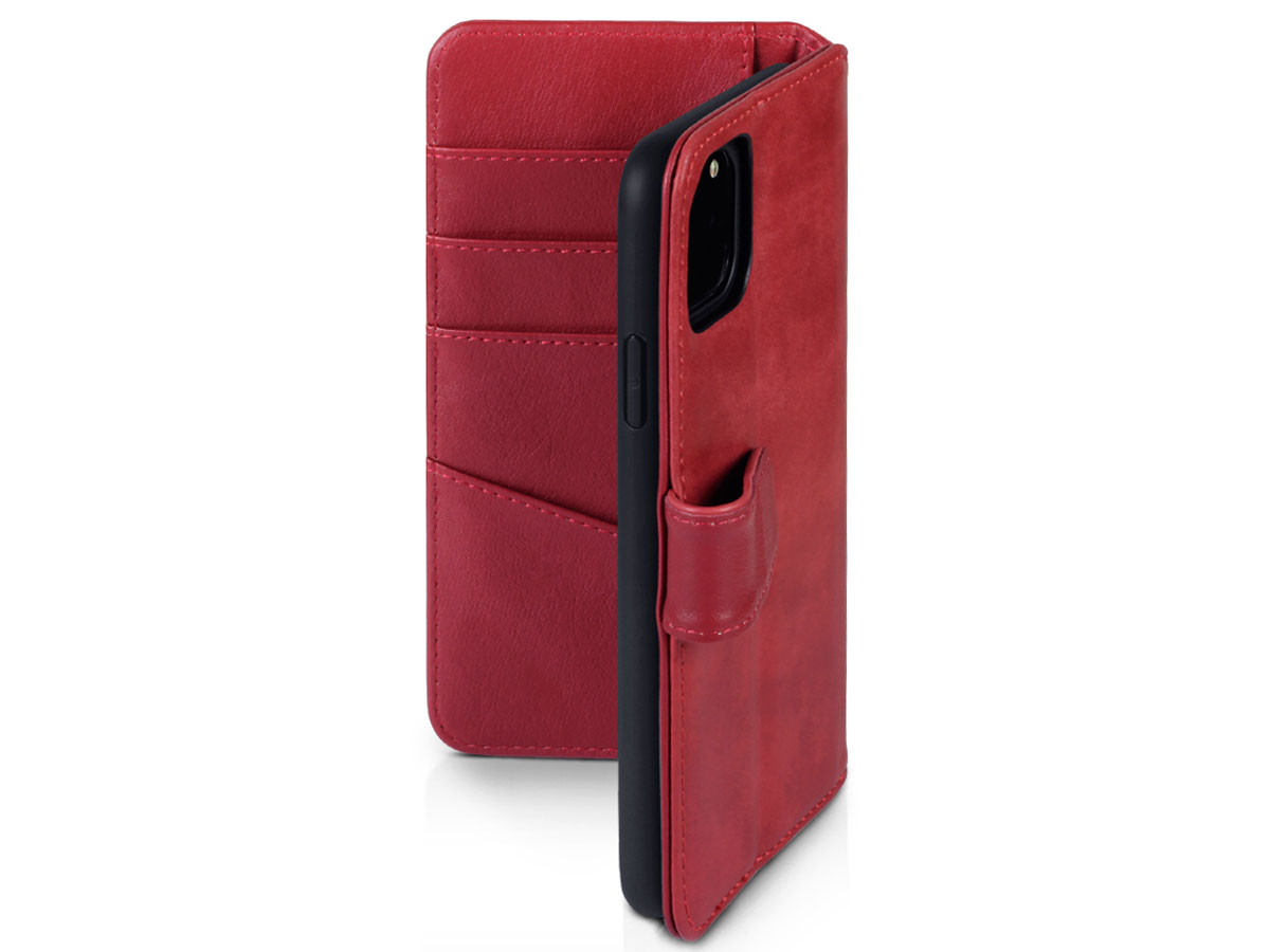 CaseBoutique Leather Wallet Rood Leer - iPhone 11 Pro Max hoesje