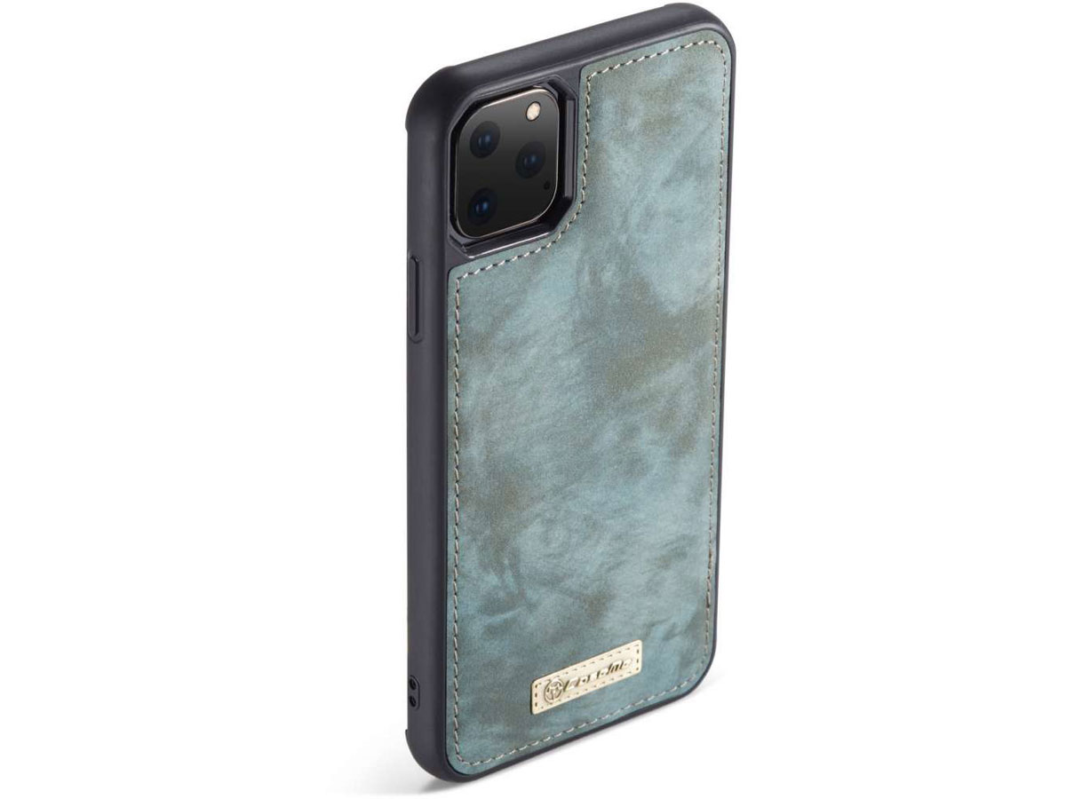 CaseMe 2in1 Wallet Ritsvak Case Blauw - iPhone 11 Pro Max Hoesje