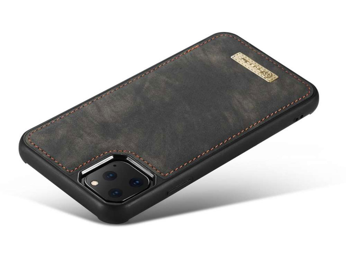 CaseMe 2in1 Wallet Ritsvak Case Zwart - iPhone 11 Pro Max Hoesje