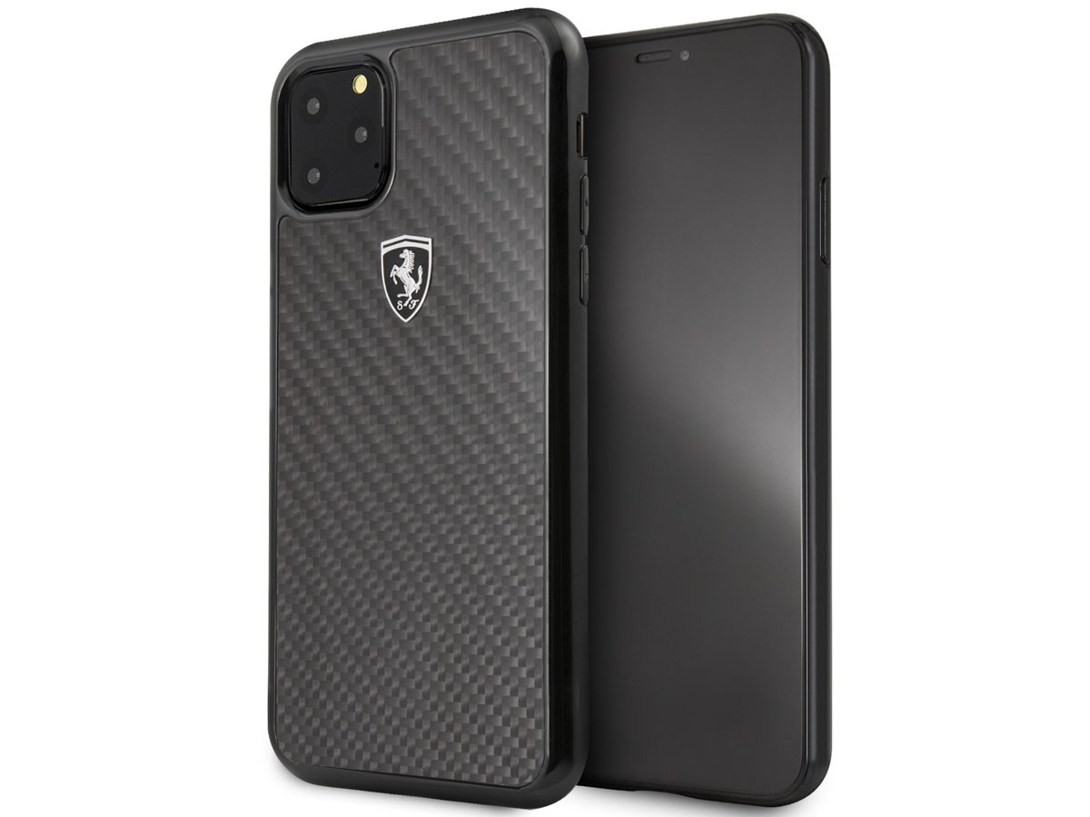 Ferrari Carbon Fiber Hard Case - iPhone 11 Pro Max hoesje