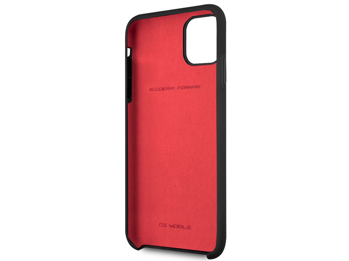 Ferrari Silicon Hard Case Zwart - iPhone 11 Pro Max Hoesje