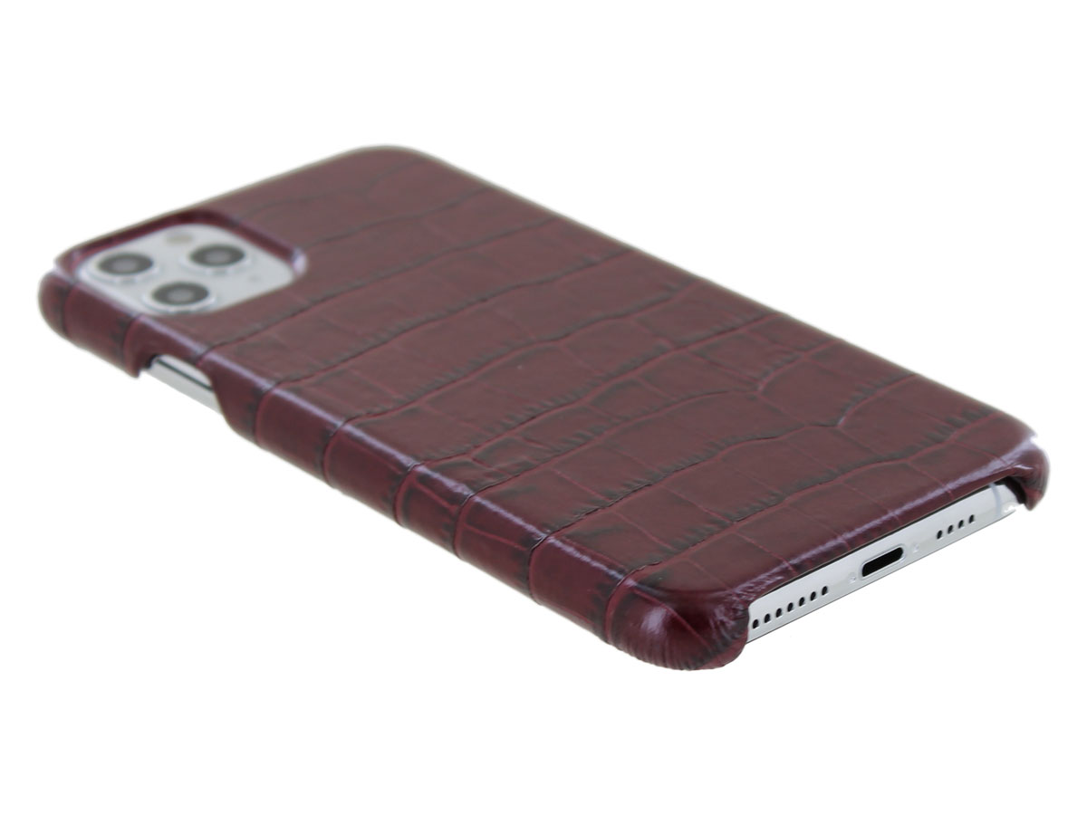 Graffi Cover Croco Bordeaux Leer - iPhone 11 Pro Max hoesje