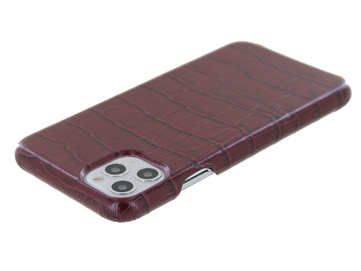 Graffi Cover Croco Bordeaux Leer - iPhone 11 Pro Max hoesje