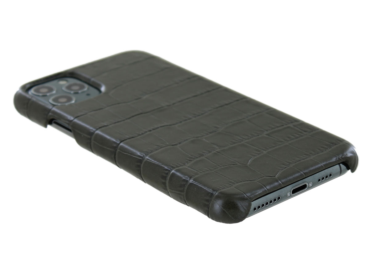 Graffi Cover Croco Groen Leer - iPhone 11 Pro Max hoesje