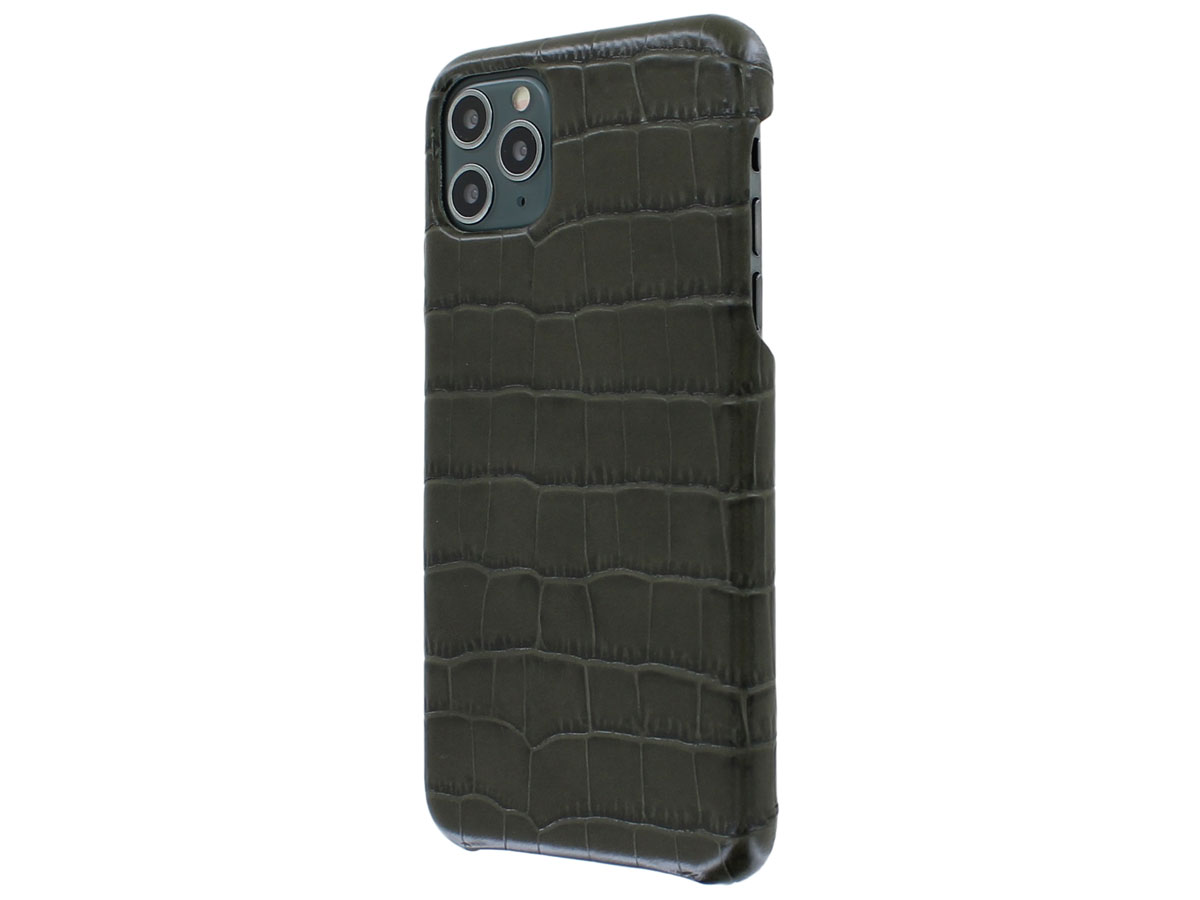 Graffi Cover Croco Groen Leer - iPhone 11 Pro Max hoesje