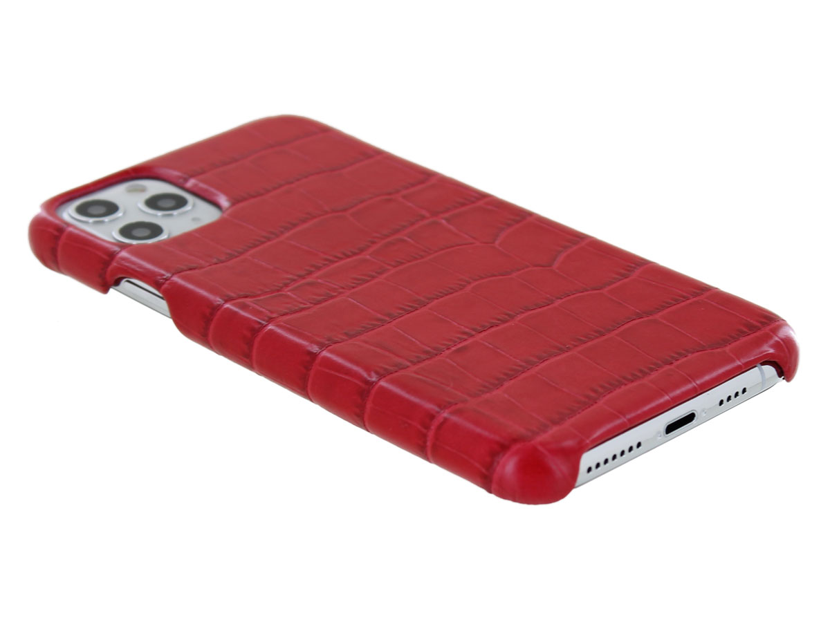 Graffi Cover Croco Rood Leer - iPhone 11 Pro Max hoesje