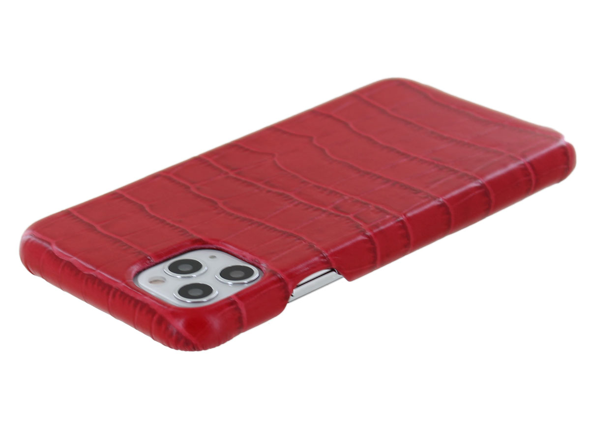 Graffi Cover Croco Rood Leer - iPhone 11 Pro Max hoesje