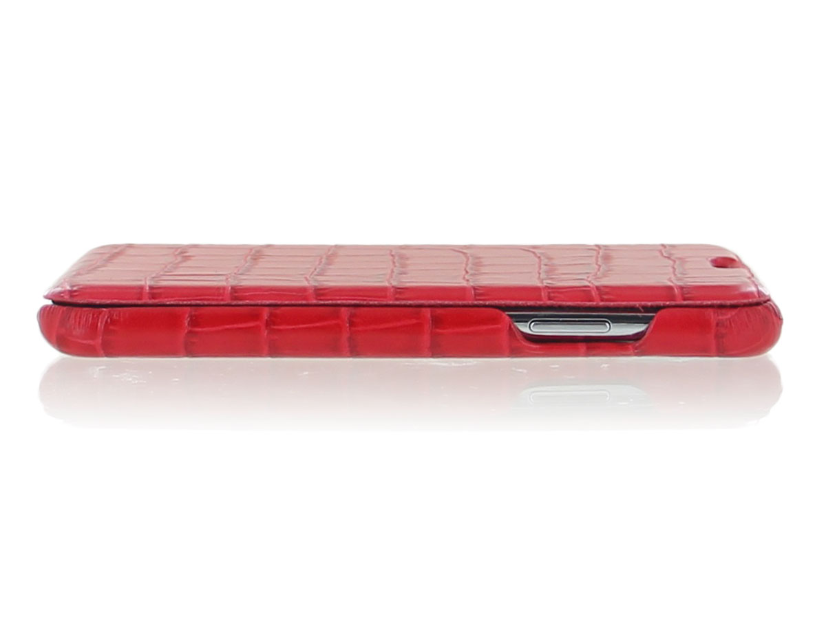 Graffi Oyster Croco Rood Leer - iPhone 11 Pro Max hoesje