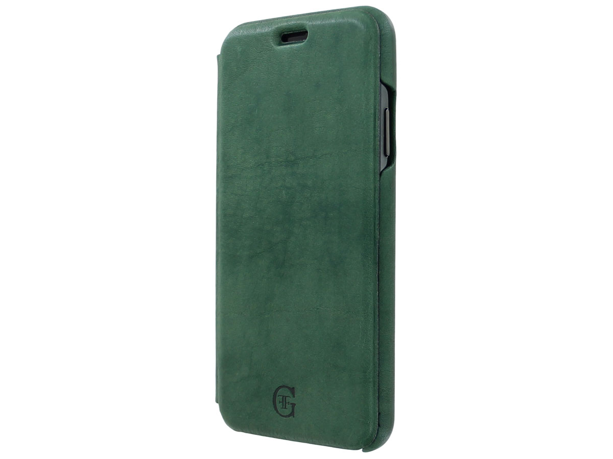 Graffi Oyster Folio Groen Leer - iPhone 11 Pro Max hoesje