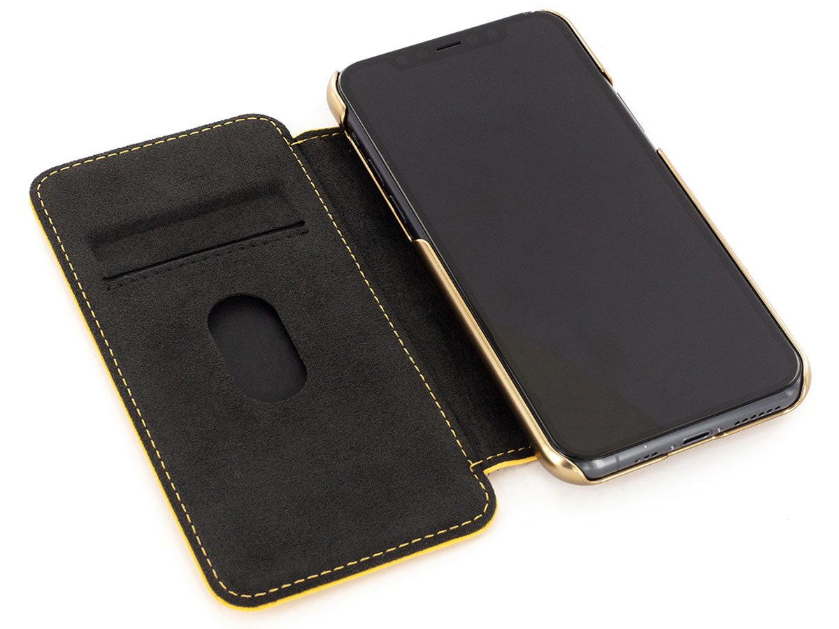 Greenwich Blake Folio Canary/Gold - iPhone 11 Pro Max Hoesje Leer