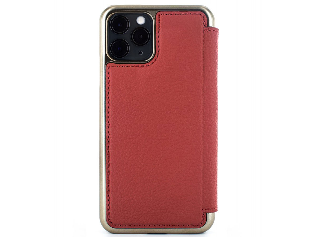 Greenwich Blake Folio Scarlet/Gold - iPhone 11 Pro Max Hoesje Leer