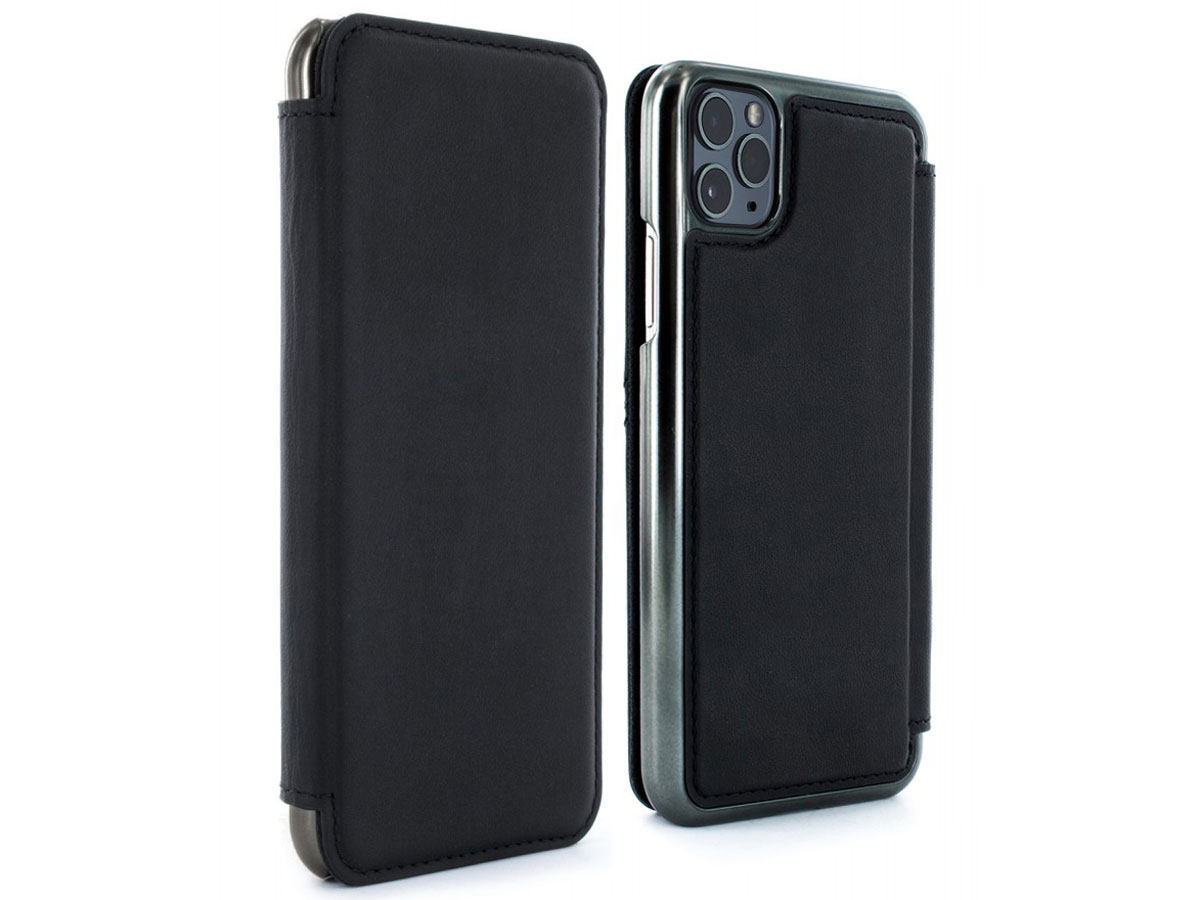 Greenwich Blake Folio Beluga/Gunmetal - iPhone 11 Pro Max Hoesje Leer