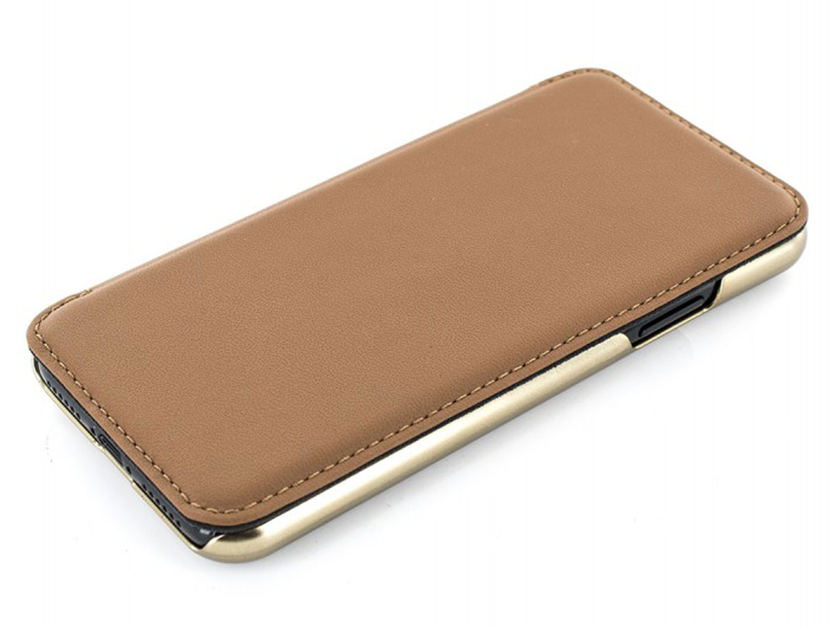 Greenwich Blake Folio Saddle/Gold - iPhone 11 Pro Max Hoesje Leer