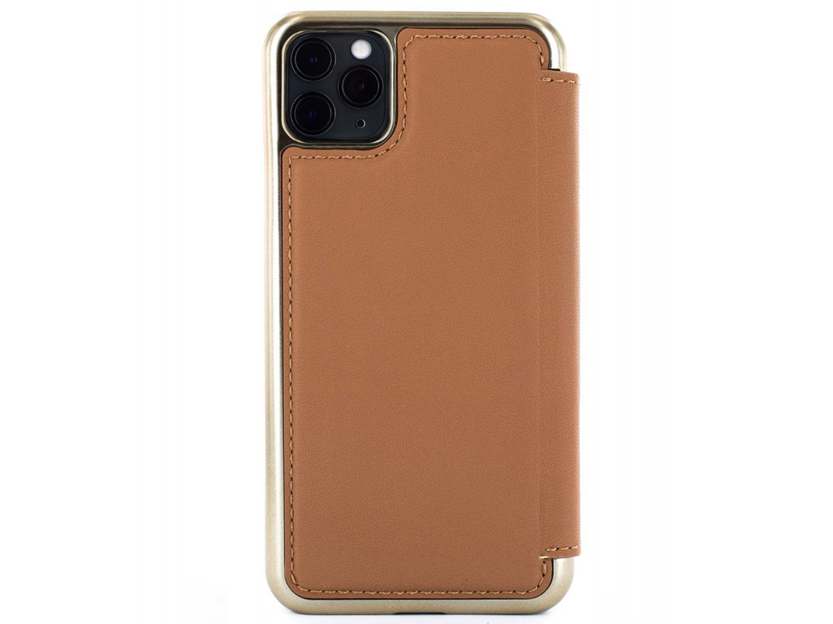 Greenwich Blake Folio Saddle/Gold - iPhone 11 Pro Max Hoesje Leer