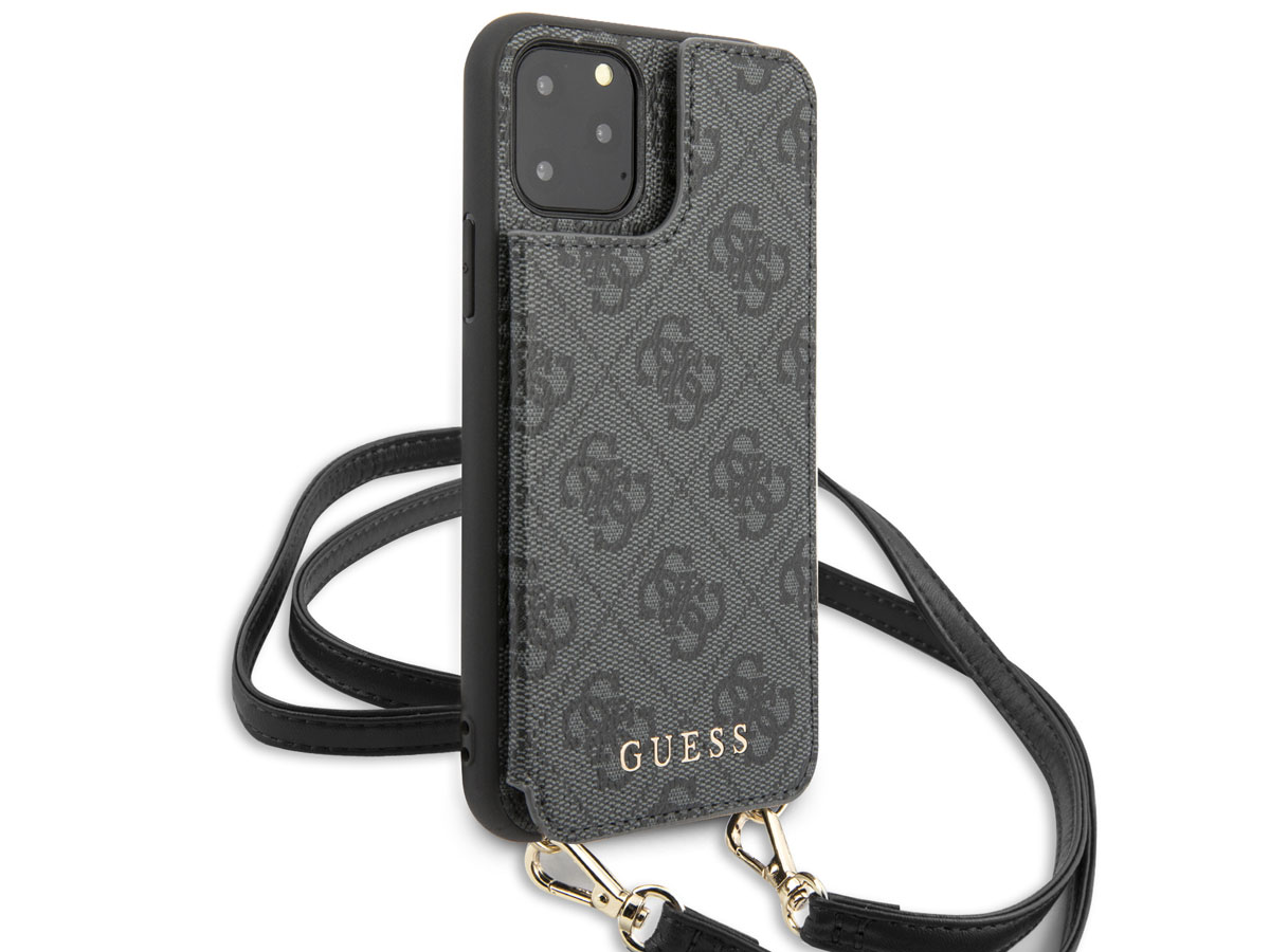 Guess 4G Crossbody Case Grijs - iPhone 11 Pro Max hoesje