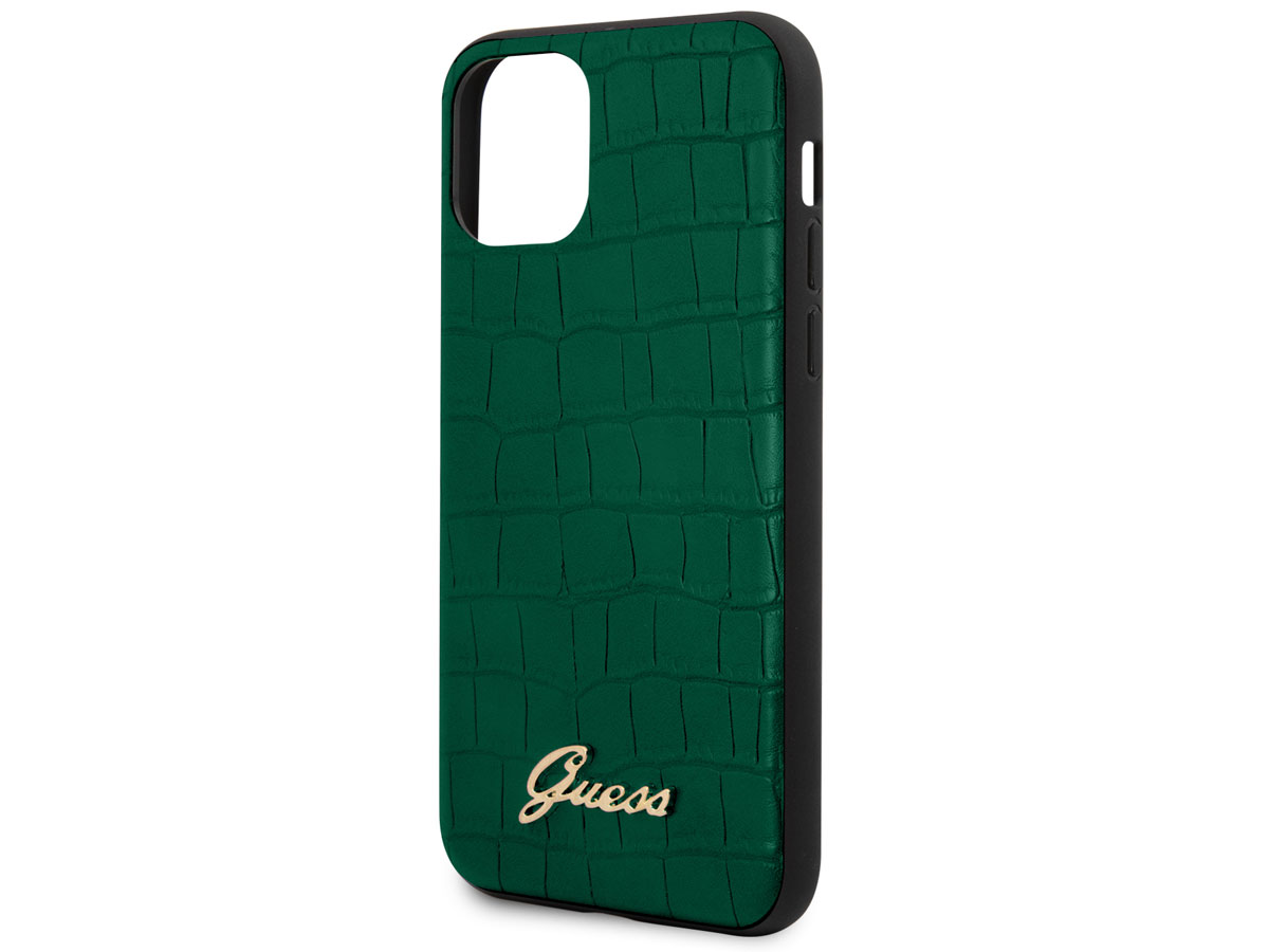 Guess Croco Case Groen - iPhone 11 Pro Max hoesje