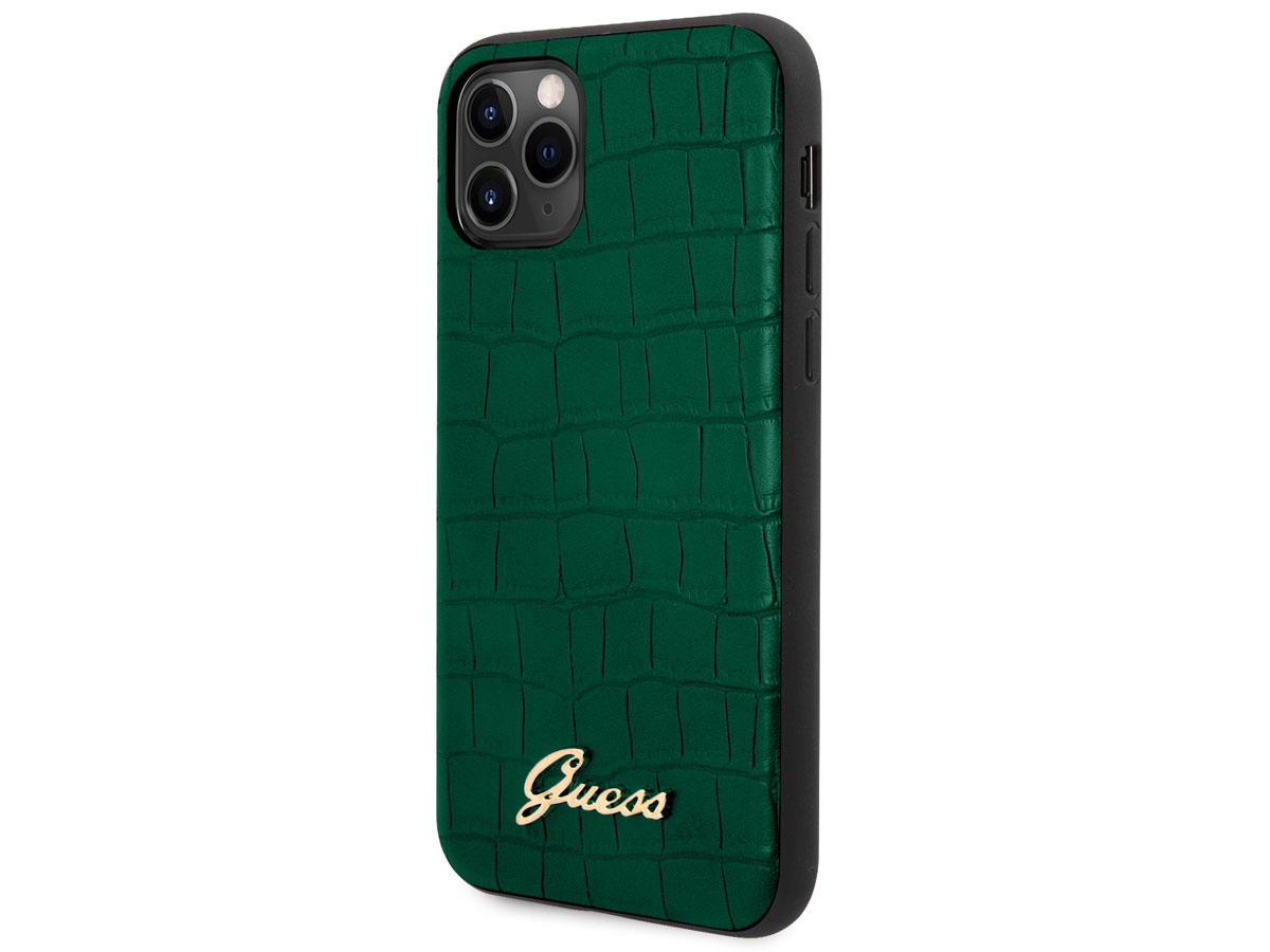 Guess Croco Case Groen - iPhone 11 Pro Max hoesje